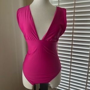 J.crew fushia one piece swim suit